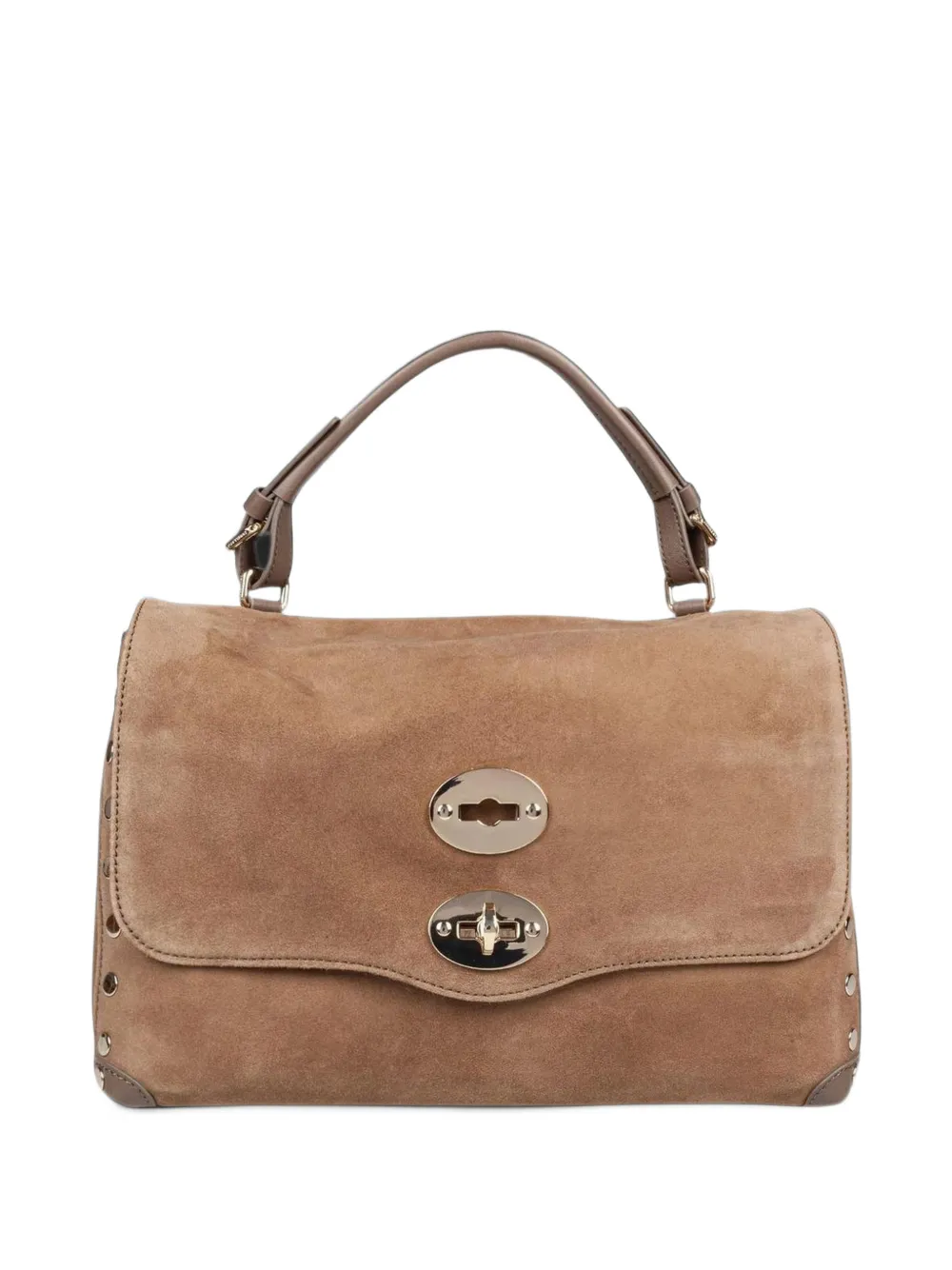 Zanellato S Postina studded suede tote bag Beige