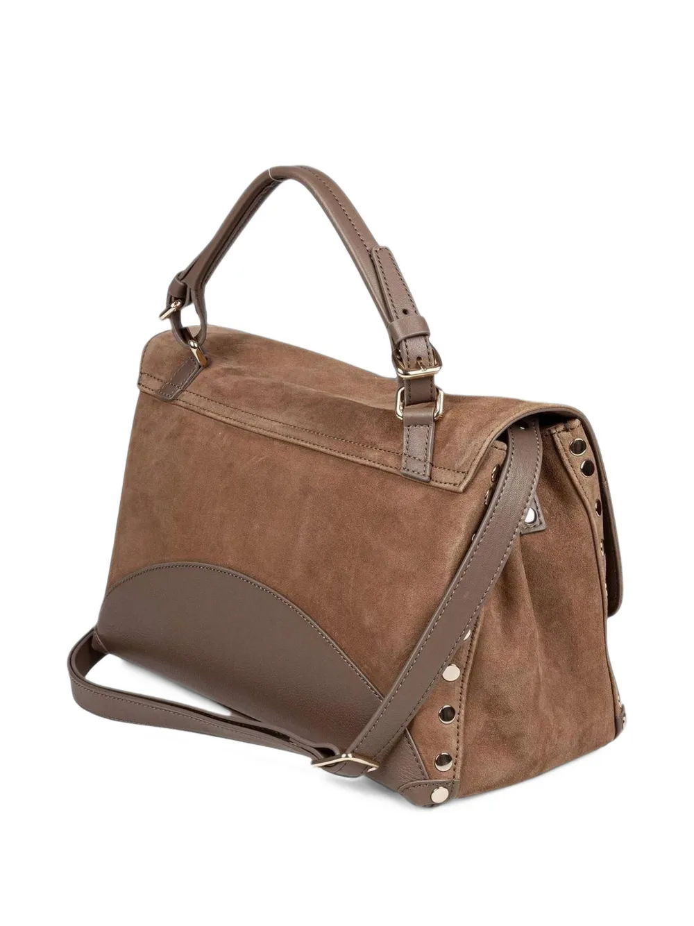 Zanellato S Postina studded suede tote bag Beige