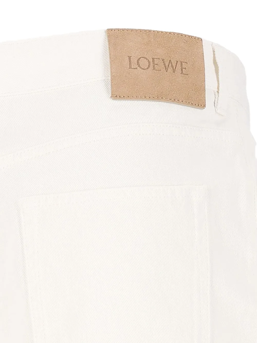 LOEWE Anagram-debossed jeans Beige