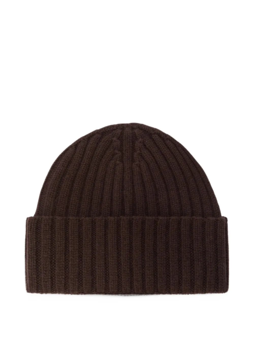 MC2 Saint Barth dark brown Wengen wool beanie with logo embroidery Bruin