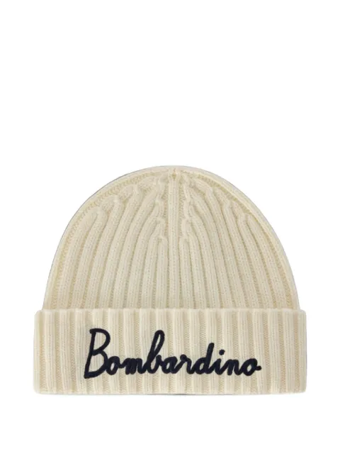 MC2 Saint Barth embroidered cable-knit beanie hat