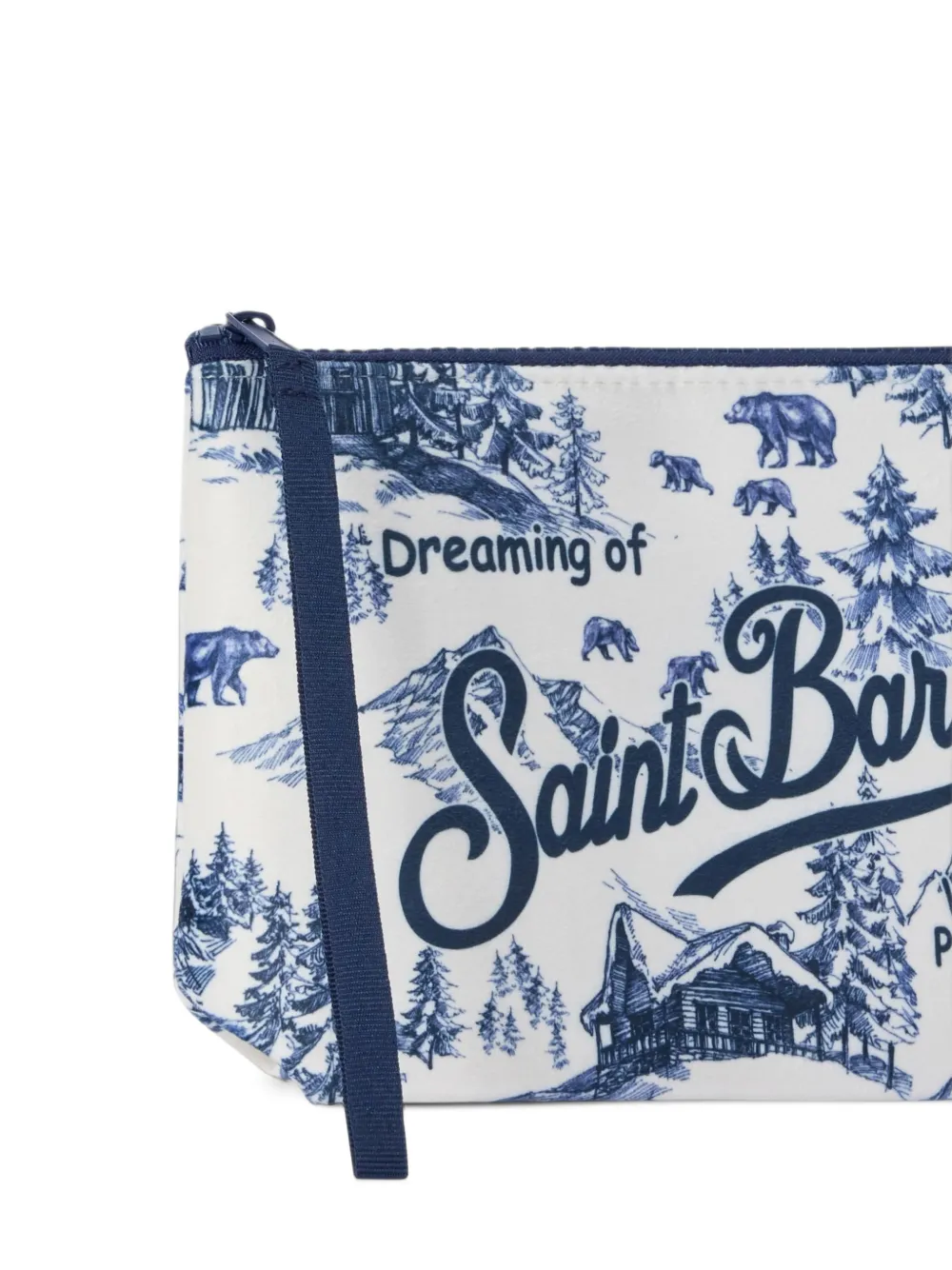 MC2 Saint Barth off-white Aline pochette with Winterland Toile De Jouy print