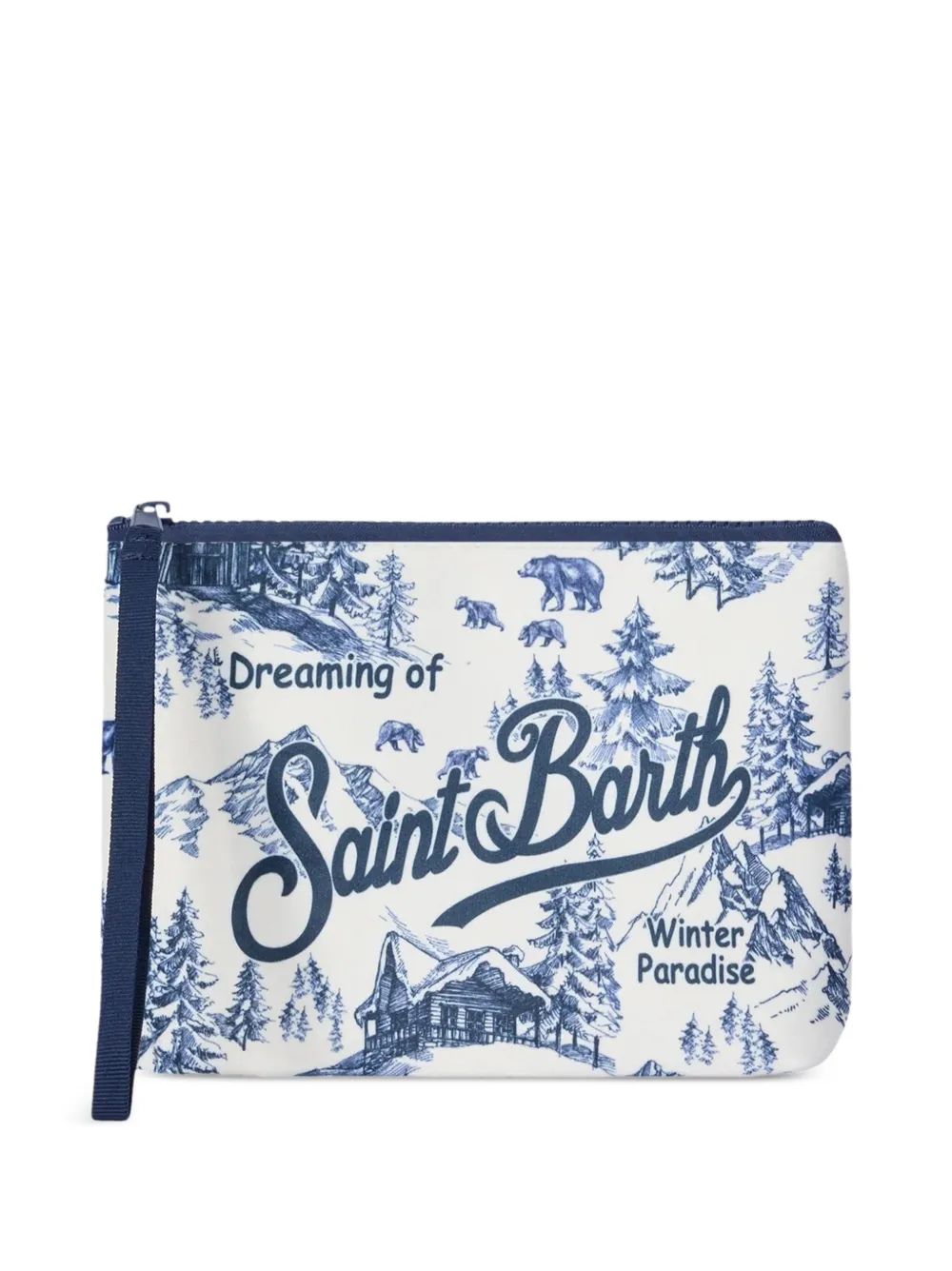 MC2 Saint Barth off-white Aline pochette with Winterland Toile De Jouy print