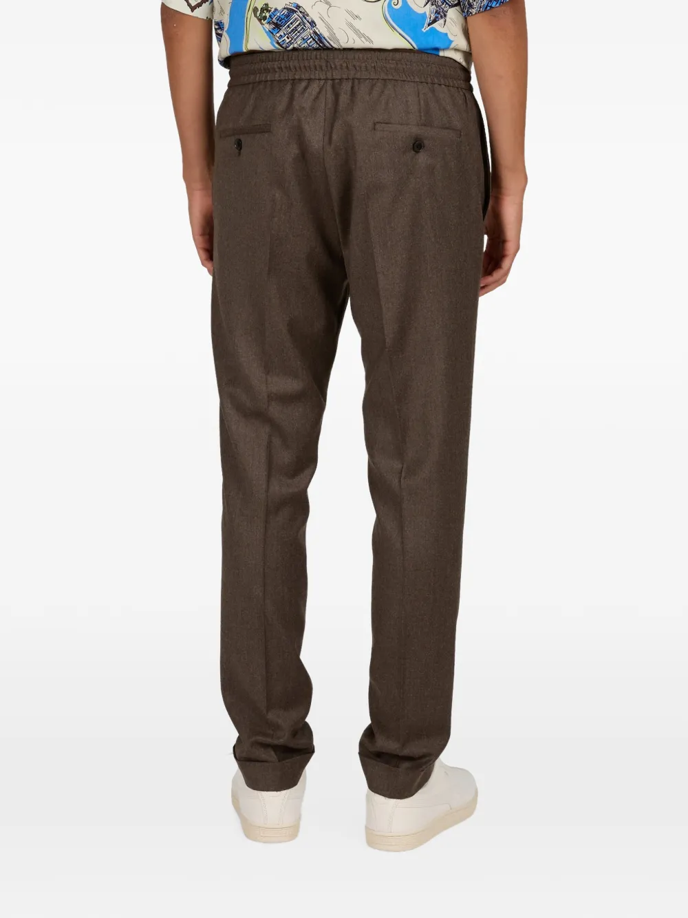 Paul Smith drawstring-waist cuffed-hem trousers Bruin