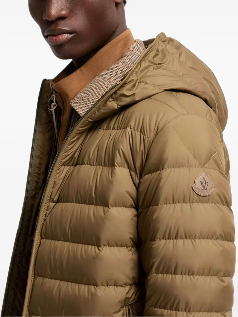 Moncler Solienn donsjack met capuchon Groen