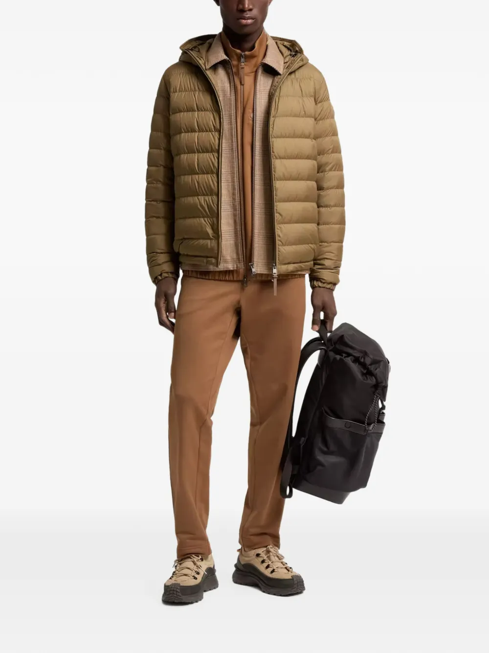 Moncler Solienn donsjack met capuchon Groen