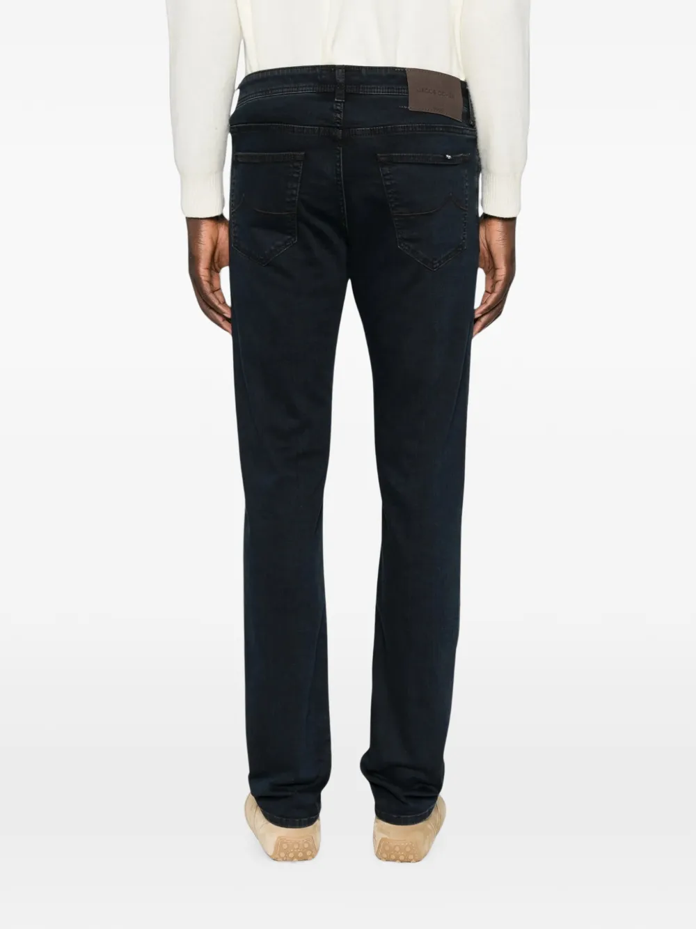 Jacob Cohën Slim-fit jeans met logopatch Blauw