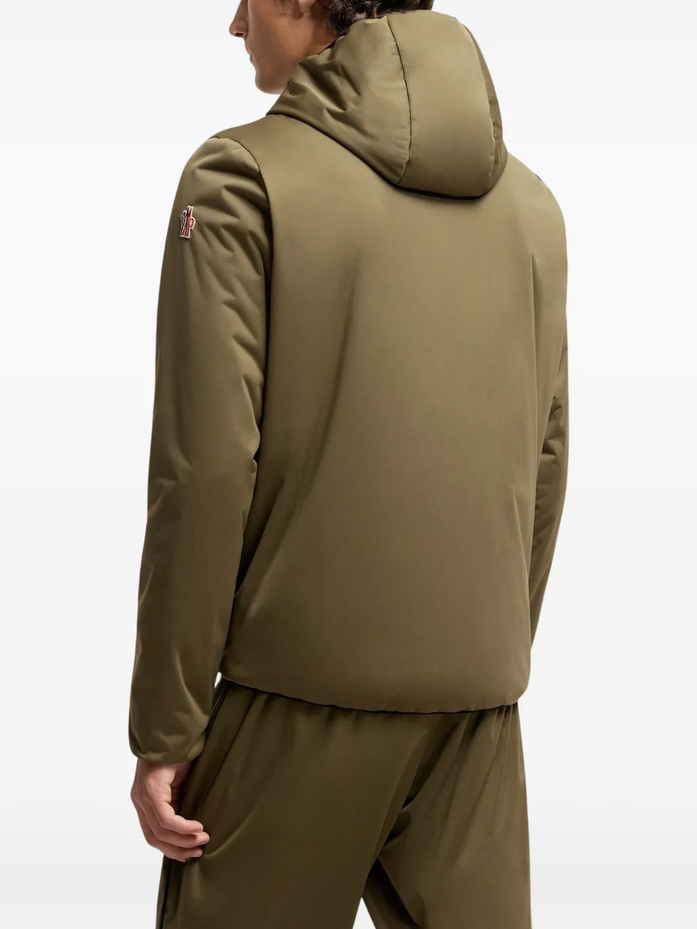 Moncler Grenoble Gewatteerd jack met capuchon Groen