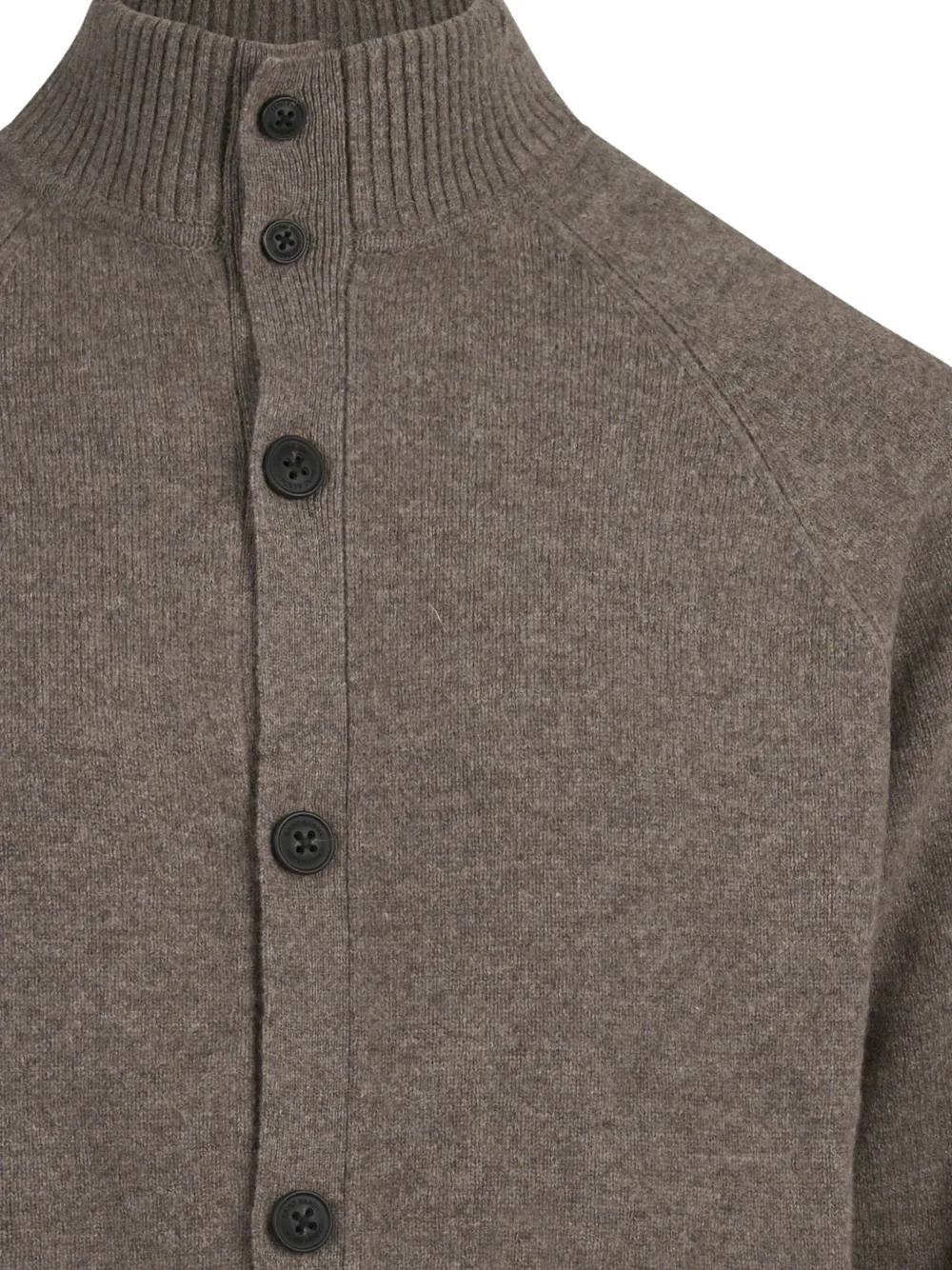 MC2 Saint Barth Galway beige lamswollen vest met hoge kraag Bruin