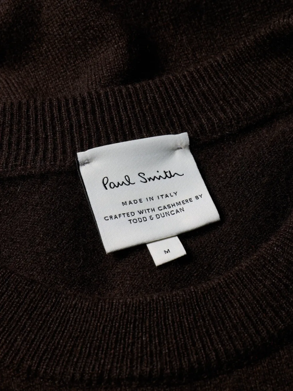 Paul Smith Donkerbruine kasjmier trui