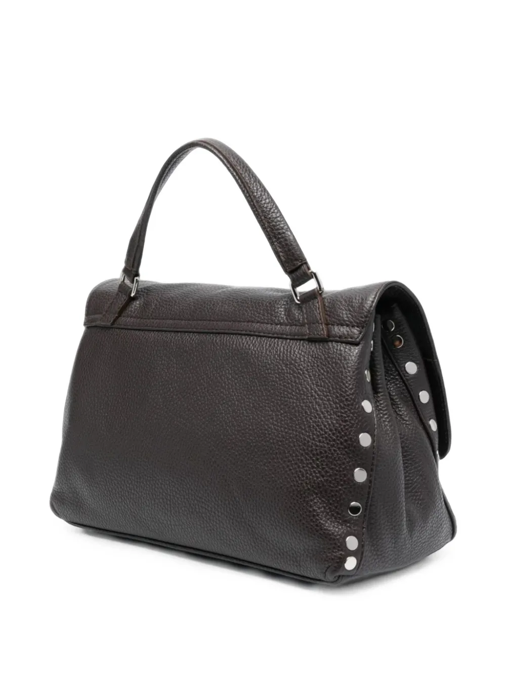Zanellato Postina bewerkte leren shopper Bruin