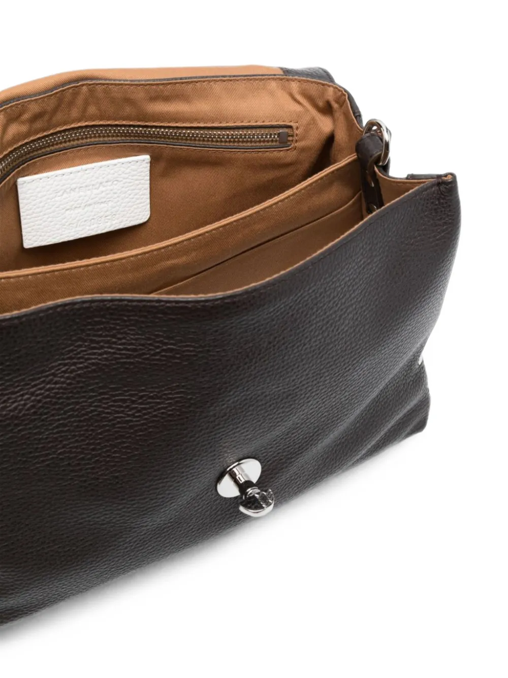 Zanellato Postina bewerkte leren shopper Bruin