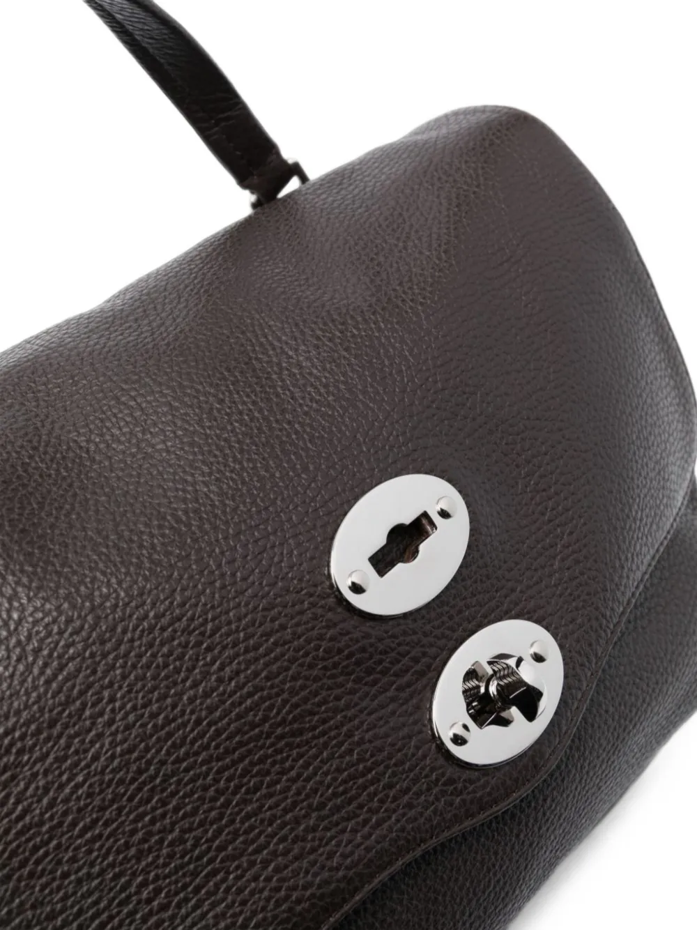 Zanellato Postina bewerkte leren shopper Bruin