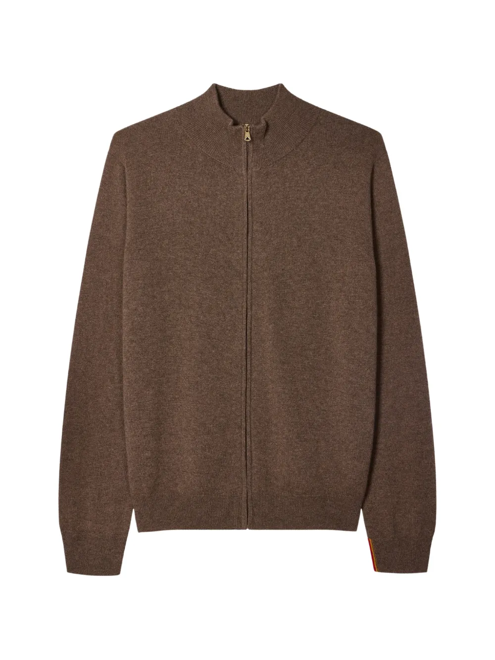Paul Smith mid brown cashmere zip cardigan