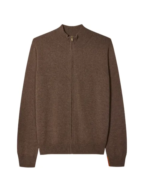 Paul Smith mid brown cashmere zip cardigan