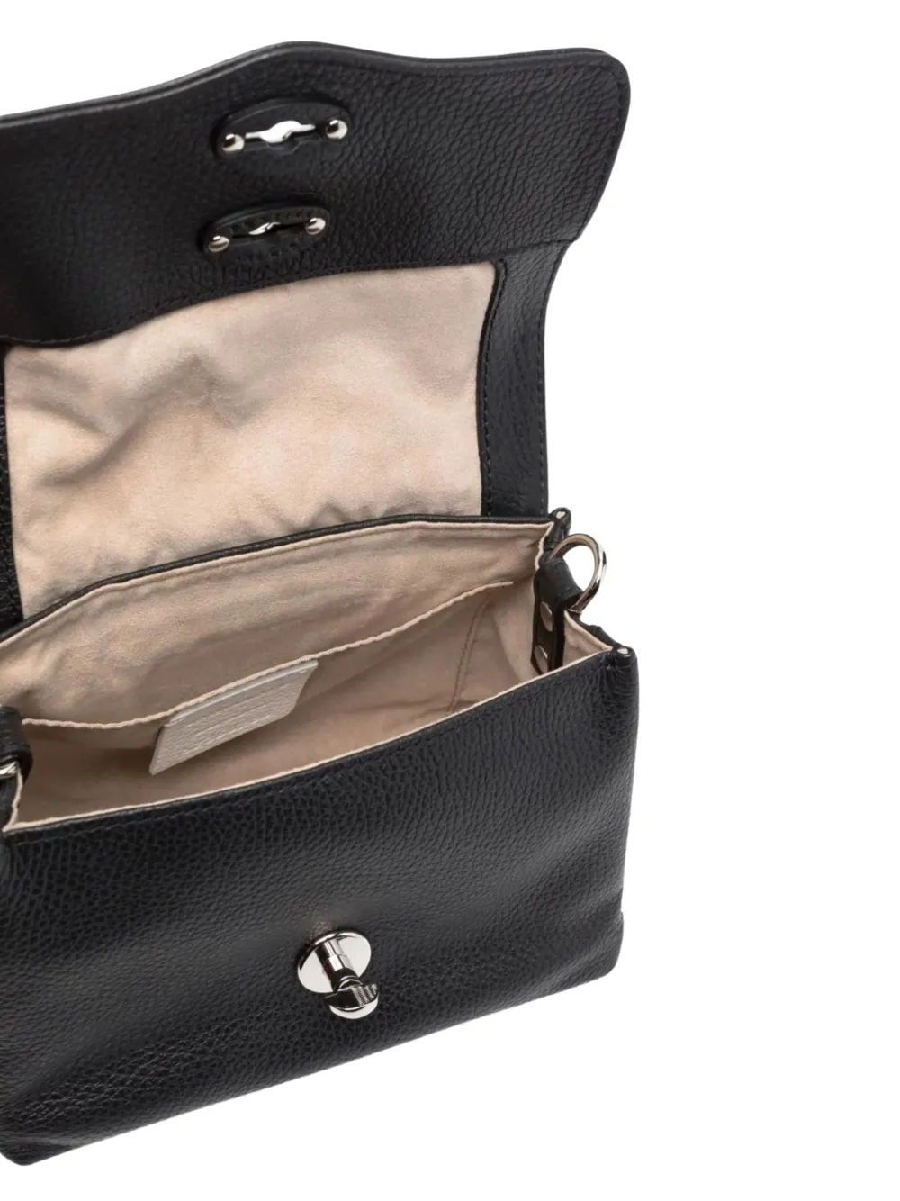 Zanellato baby Postina pebbled-leather tote bag Zwart