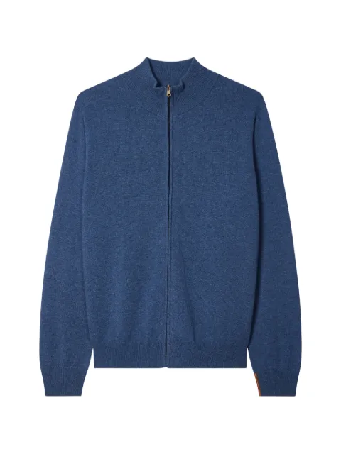 Paul Smith mid blue cashmere zip cardigan