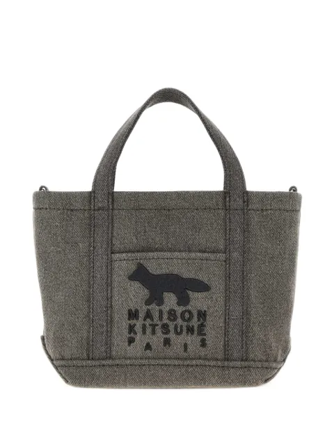 Maison Kitsuné tote Profile Fox mini de mezclilla