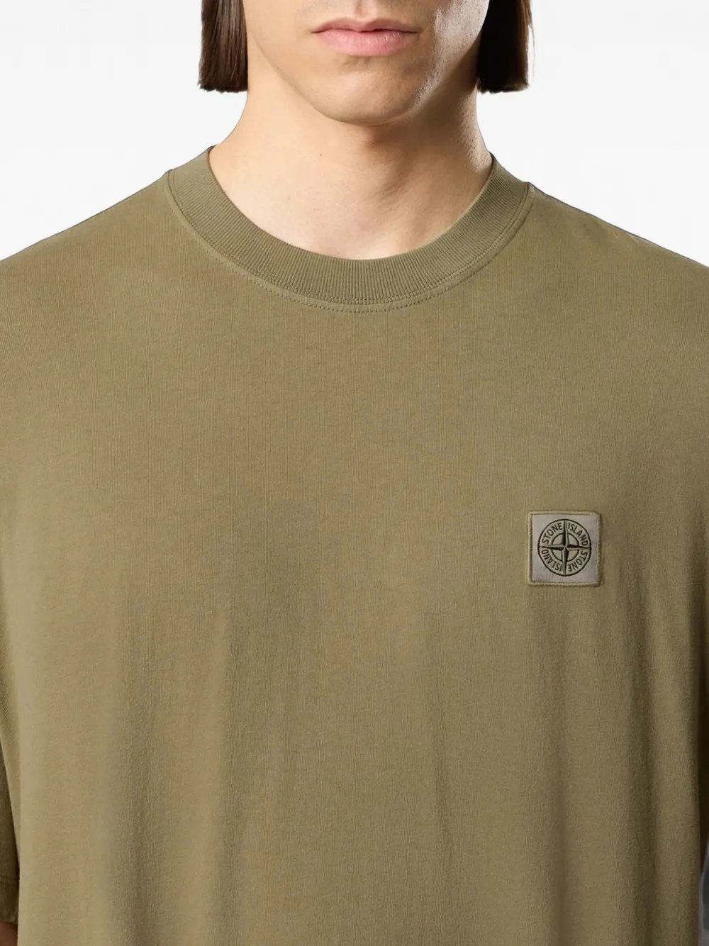 Stone Island 2100030 jersey T-shirt van biologisch katoen Groen