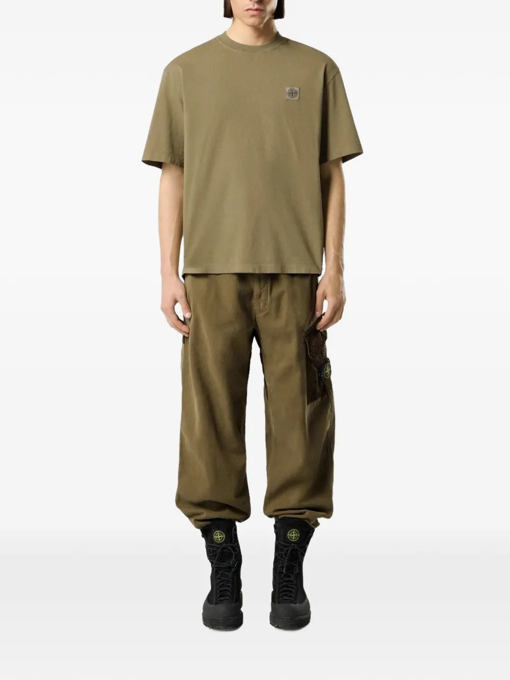 Stone Island 2100030 jersey T-shirt van biologisch katoen Groen