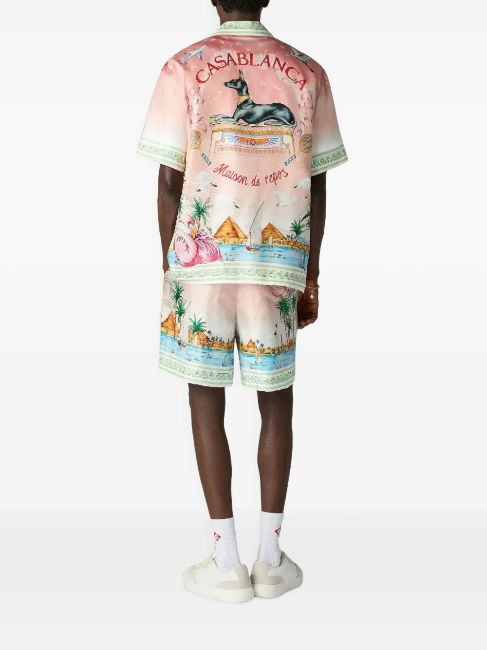 Casablanca Ethereal zijden shorts Roze