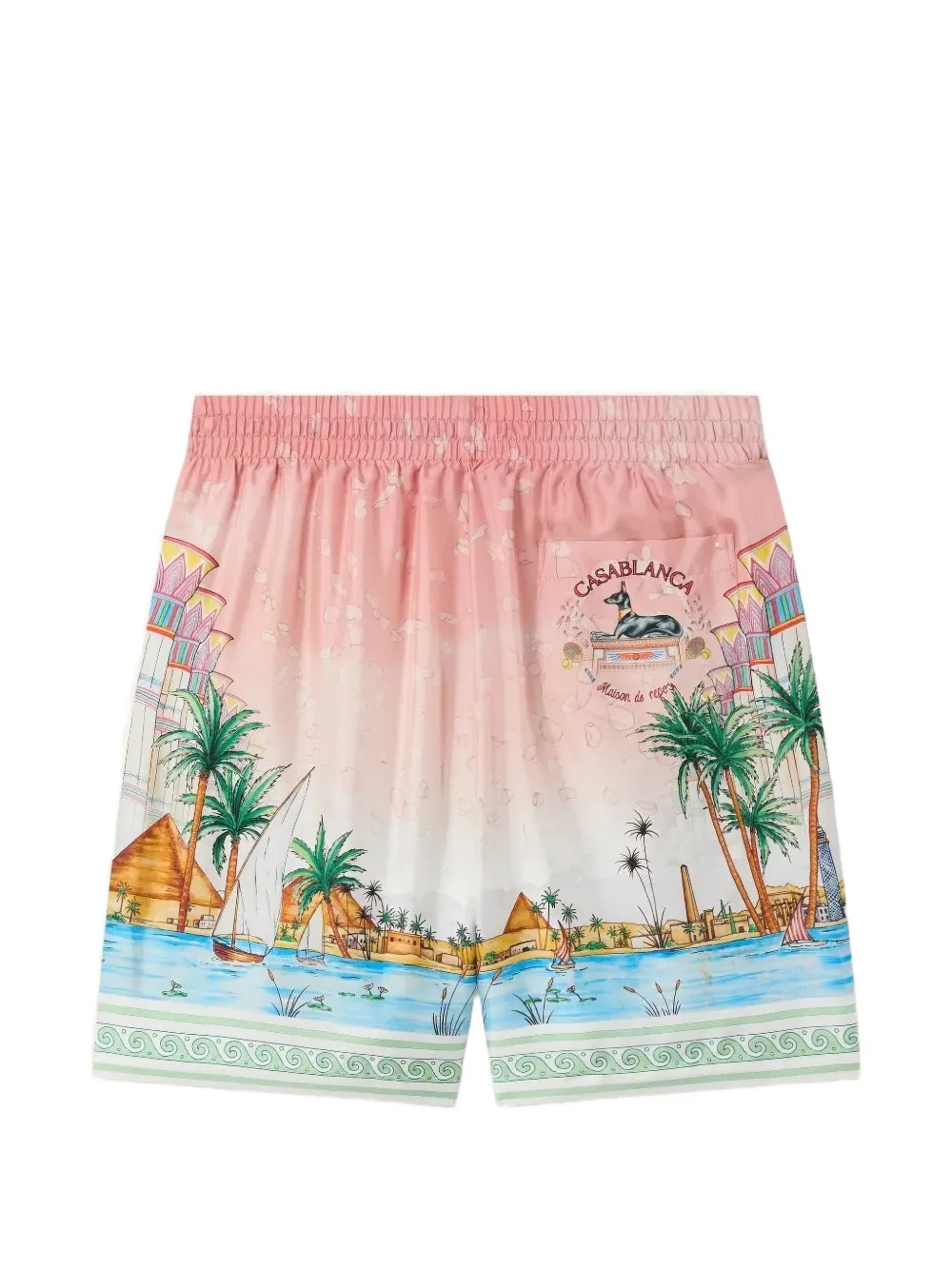 Casablanca Ethereal zijden shorts Roze