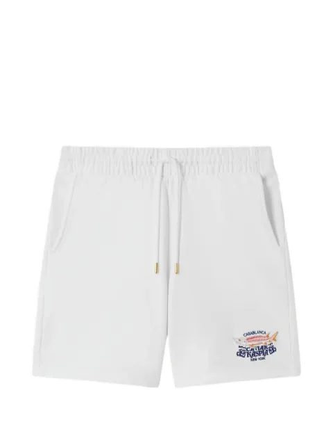 Casablanca x Casa Kaspia New York embroidered drawstring shorts