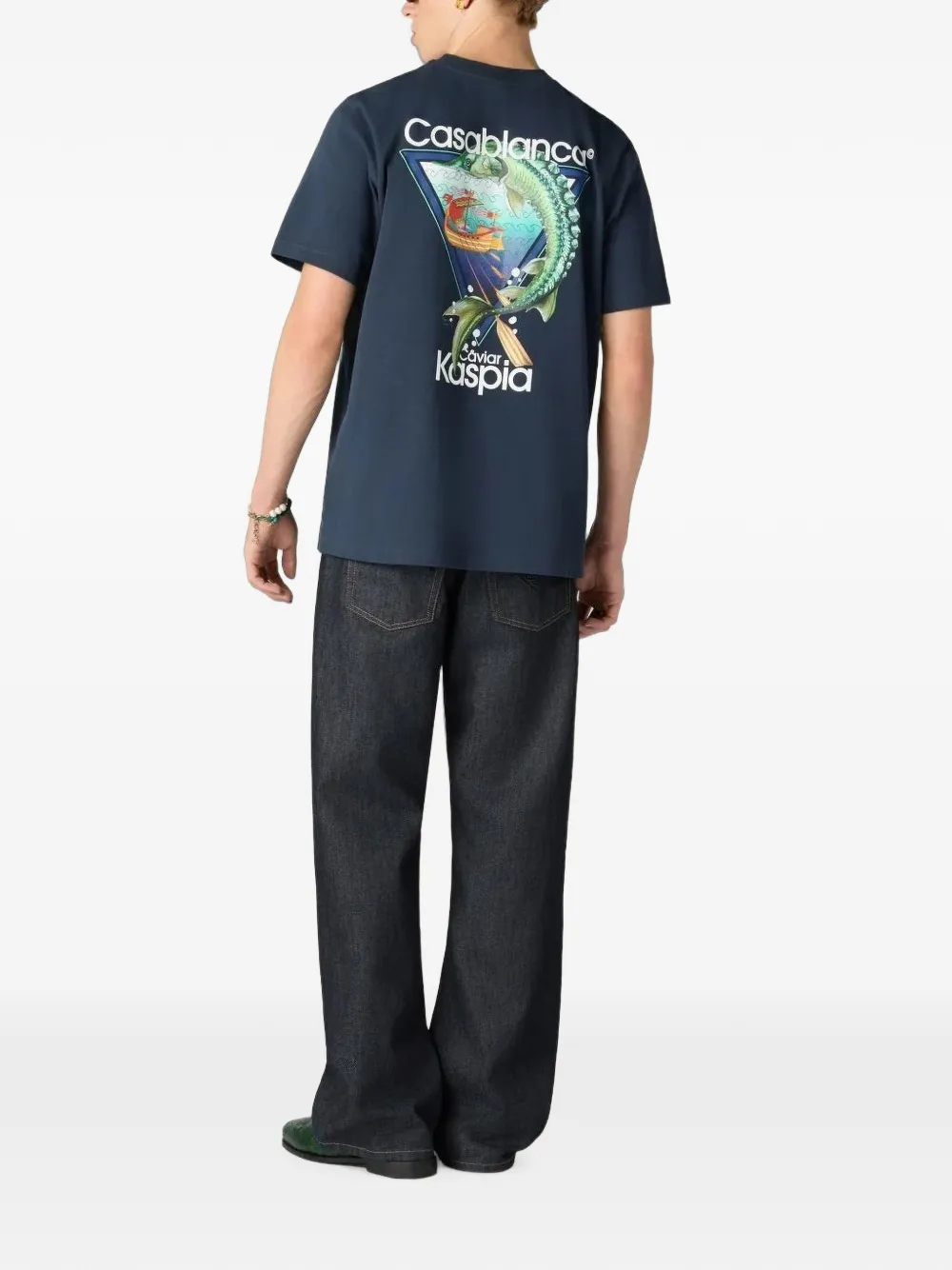 Casablanca T-shirt met grafische print Blauw