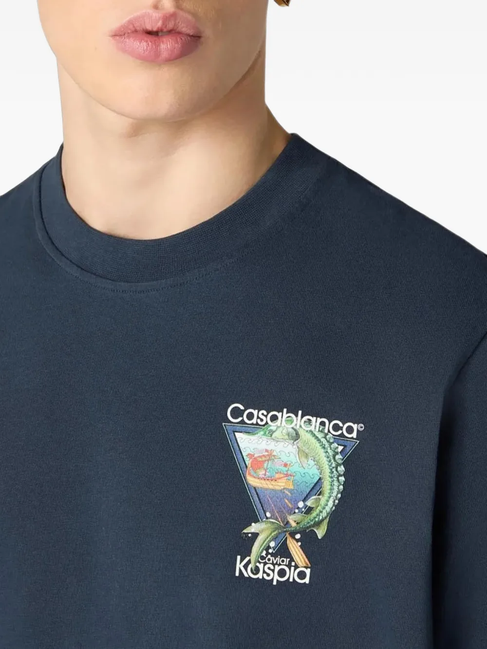 Casablanca T-shirt met grafische print Blauw