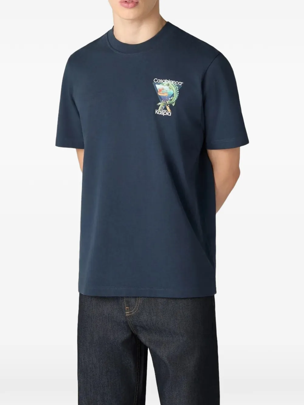 Casablanca T-shirt met grafische print Blauw