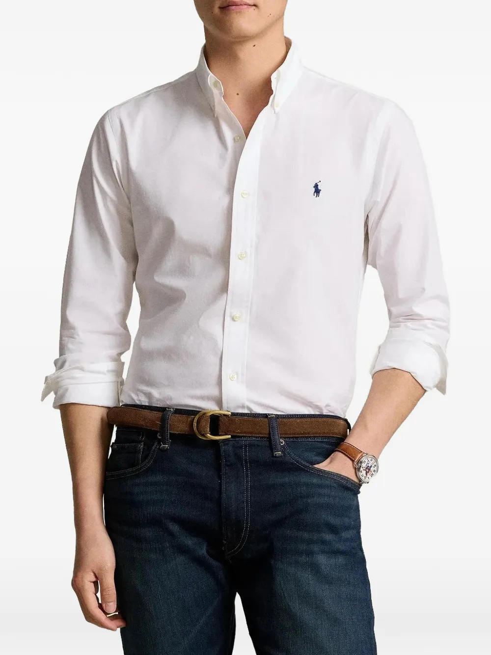 Polo Ralph Lauren Overhemd met geborduurd logo Wit