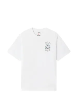 AMI Paris White Cotton Place Des Victoires Print T-shirt
