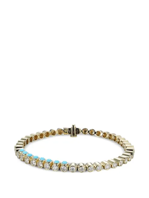 Type Jewelry Tubbo Sideway diamond and turquoise tennis bracelet