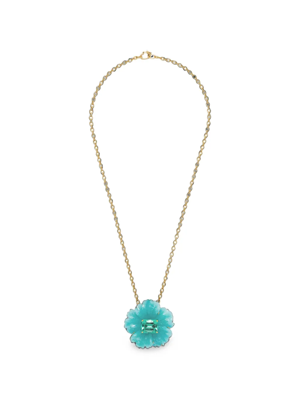 Irene Neuwirth amazonite and emerald necklace - Oro