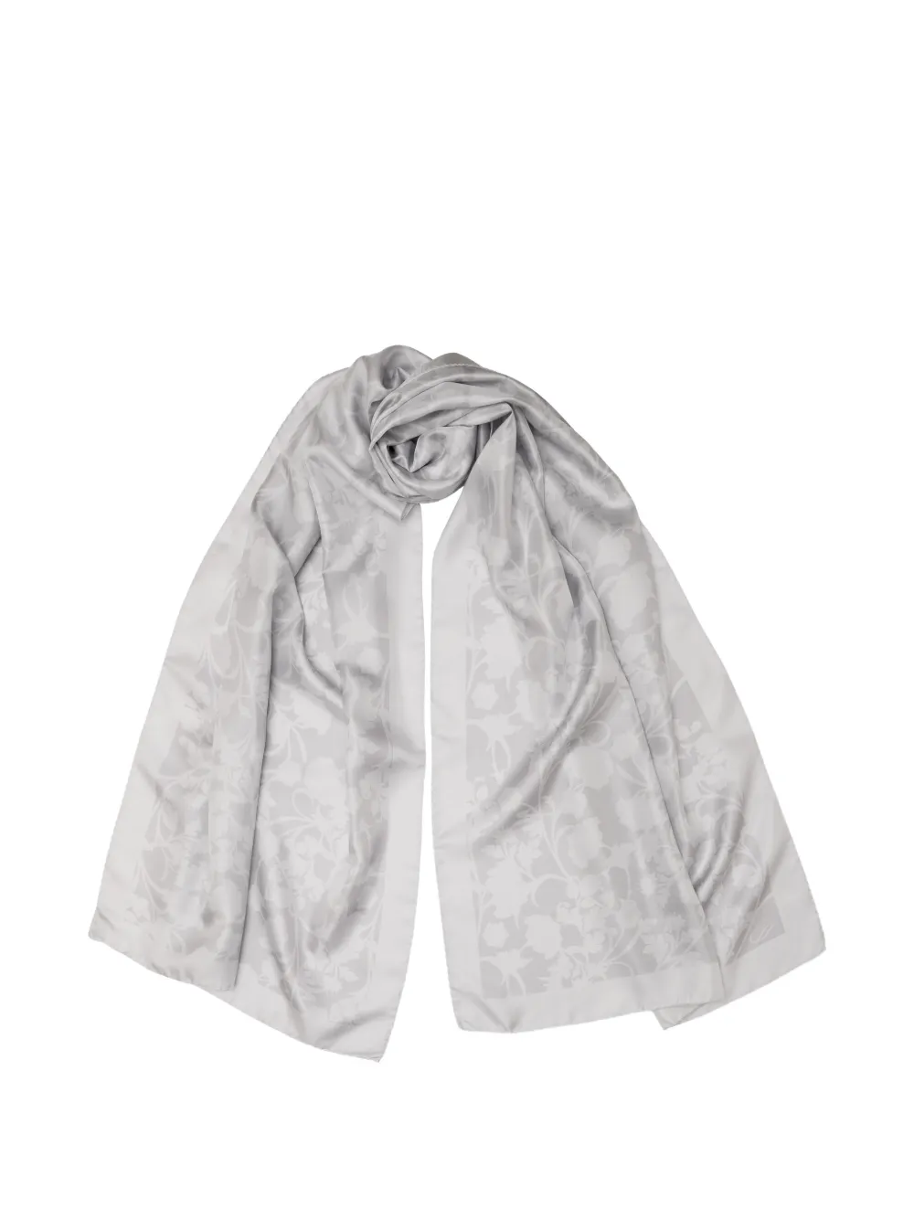 Elizabetta Regina floral-jacquard scarf - Grigio
