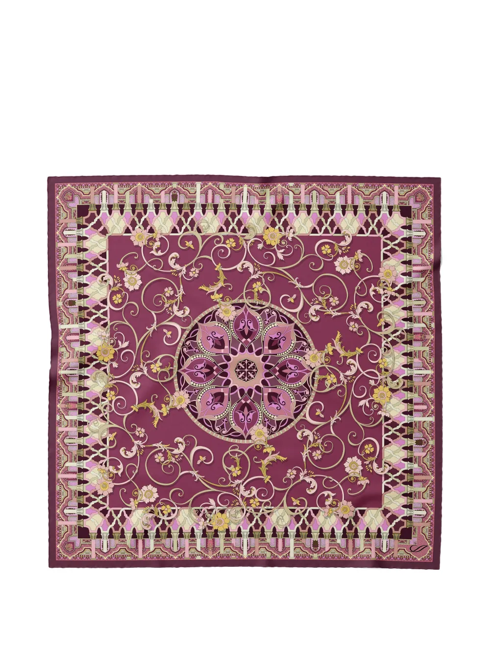 Elizabetta Natalia floral-print scarf - Rosa