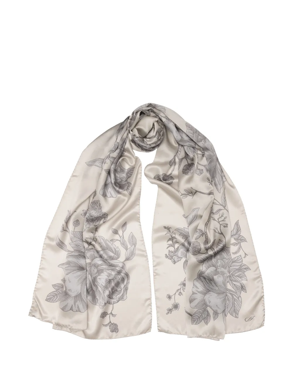 Elizabetta Isabella floral-print scarf - Toni neutri