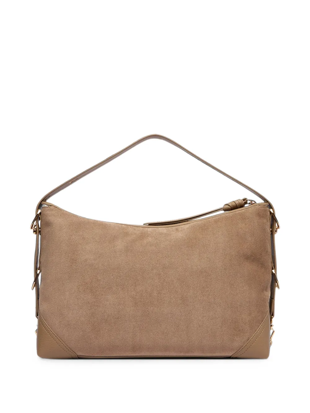 Love Moschino Shopper met logo plakkaat en suède-effect Beige