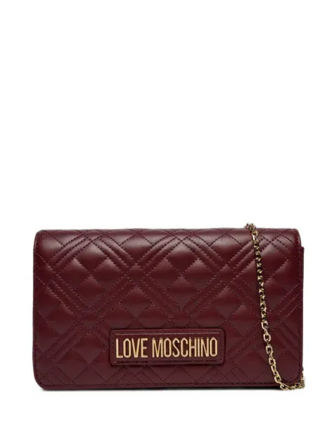 Love Moschino quilted logo-plaque shoulder bag