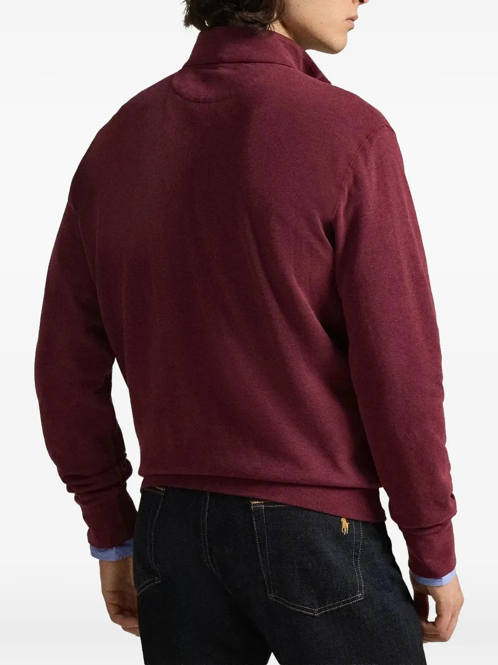 Polo Ralph Lauren Dubbelgebreid jersey poloshirt Rood