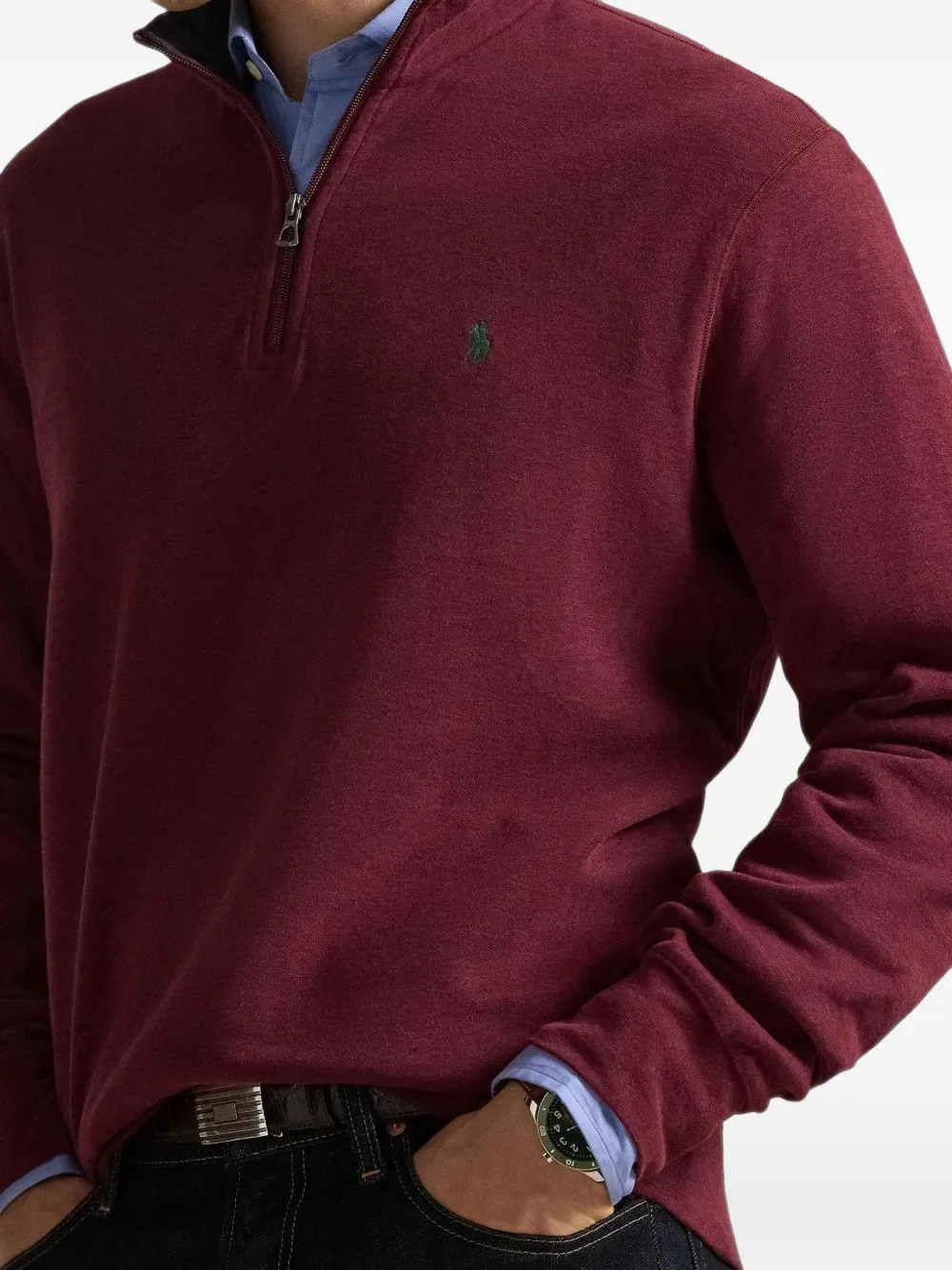 Polo Ralph Lauren Dubbelgebreid jersey poloshirt Rood