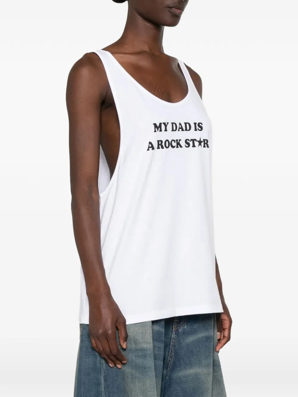Stella McCartney débardeur à slogan imprimé - Blanc Stella McCartney débardeur à slogan imprimé - Blanc