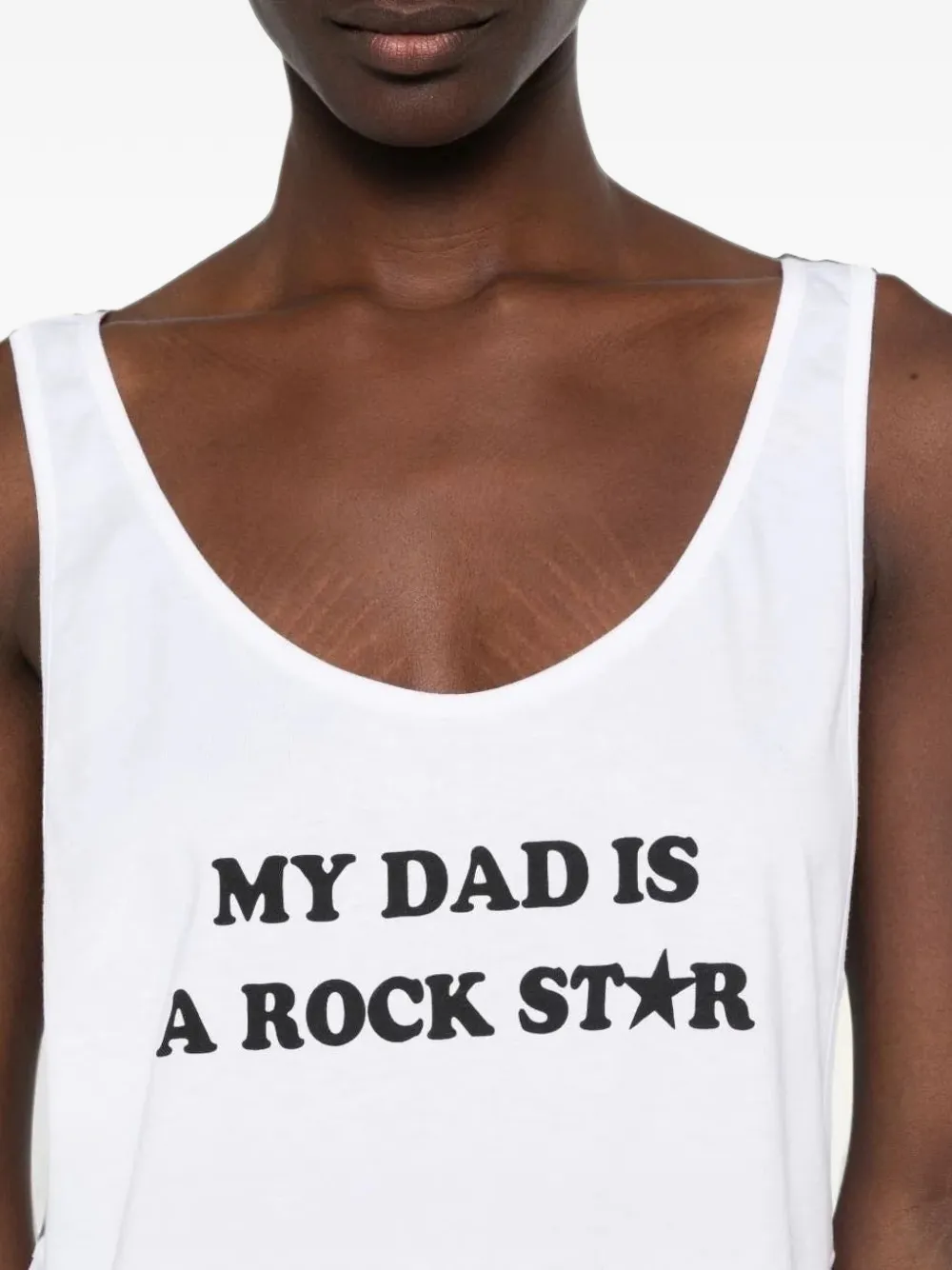 Stella McCartney slogan-print tank top Wit