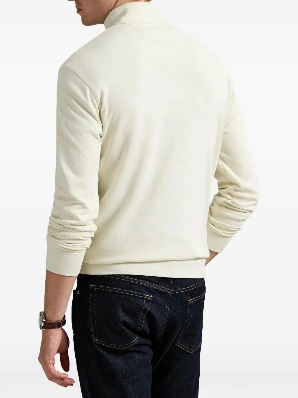 Polo Ralph Lauren Dubbelgebreid jersey poloshirt Beige