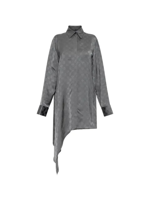 Off-White monogram-jacquard asymmetric dress