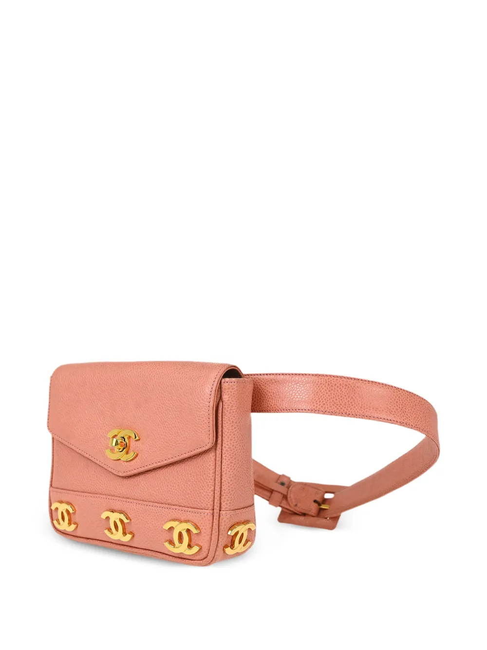 CHANEL Pre-Owned 1992 heuptas met CC logo's Roze