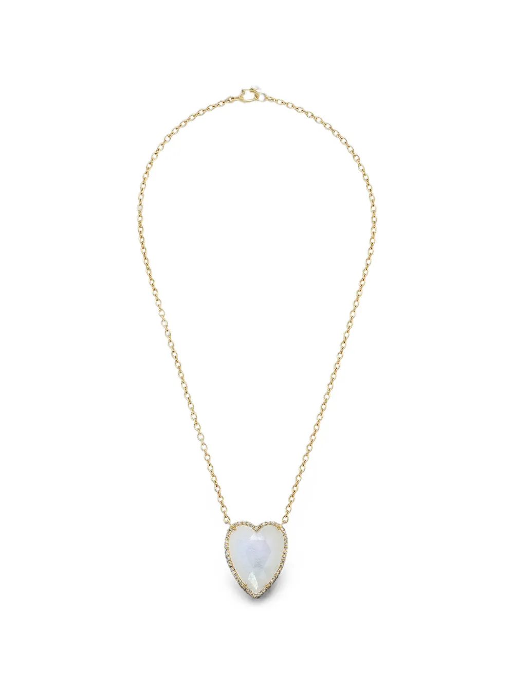 Irene Neuwirth rainbow moonstone heart necklace - Oro