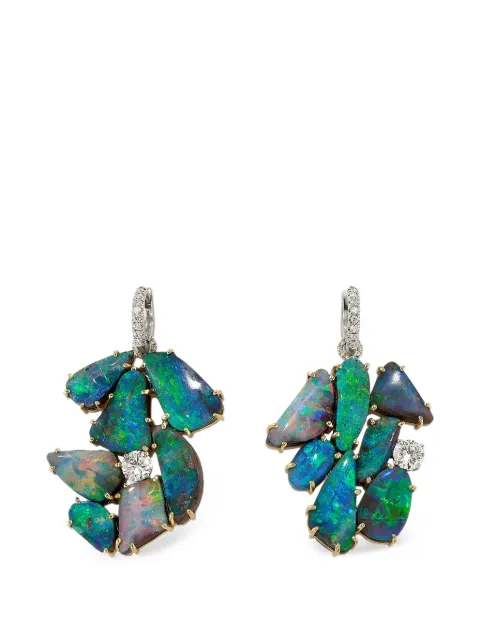 Irene Neuwirth aretes Boulder con diamante y ópalo