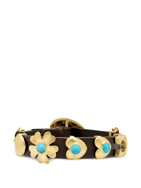 Irene Neuwirth Golden Blossom leather bracelet