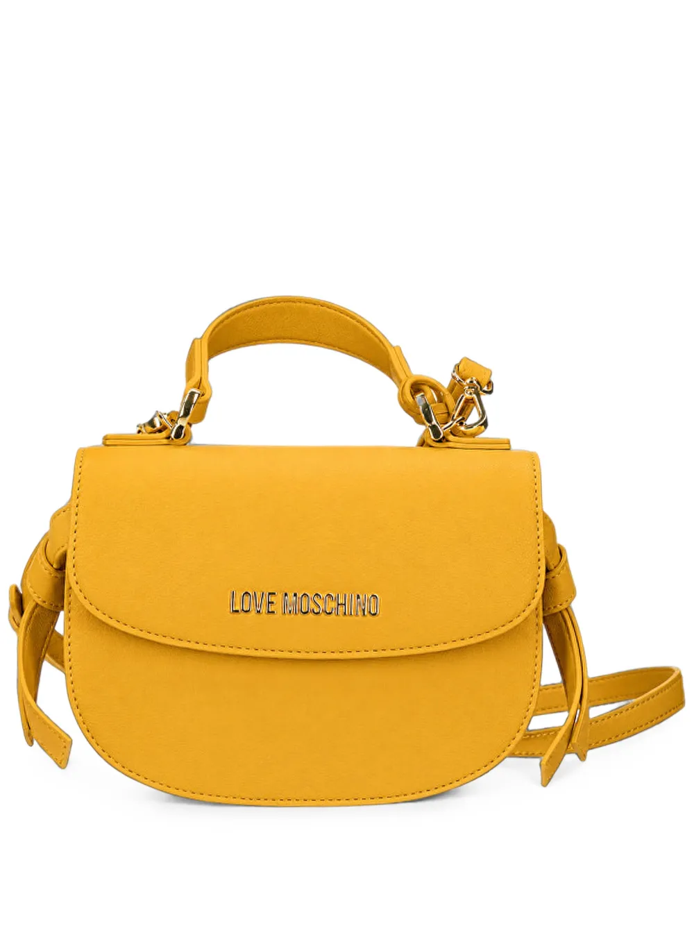 Love Moschino logo-plaque tote bag - Giallo